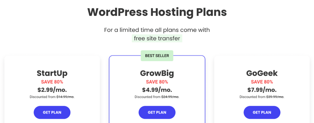 SiteGround Hosting Pricing